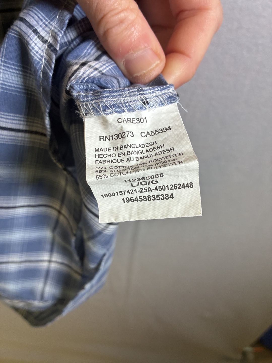 Wrangler Western Shirt Size L Blue Plaid Short Sleeve 5