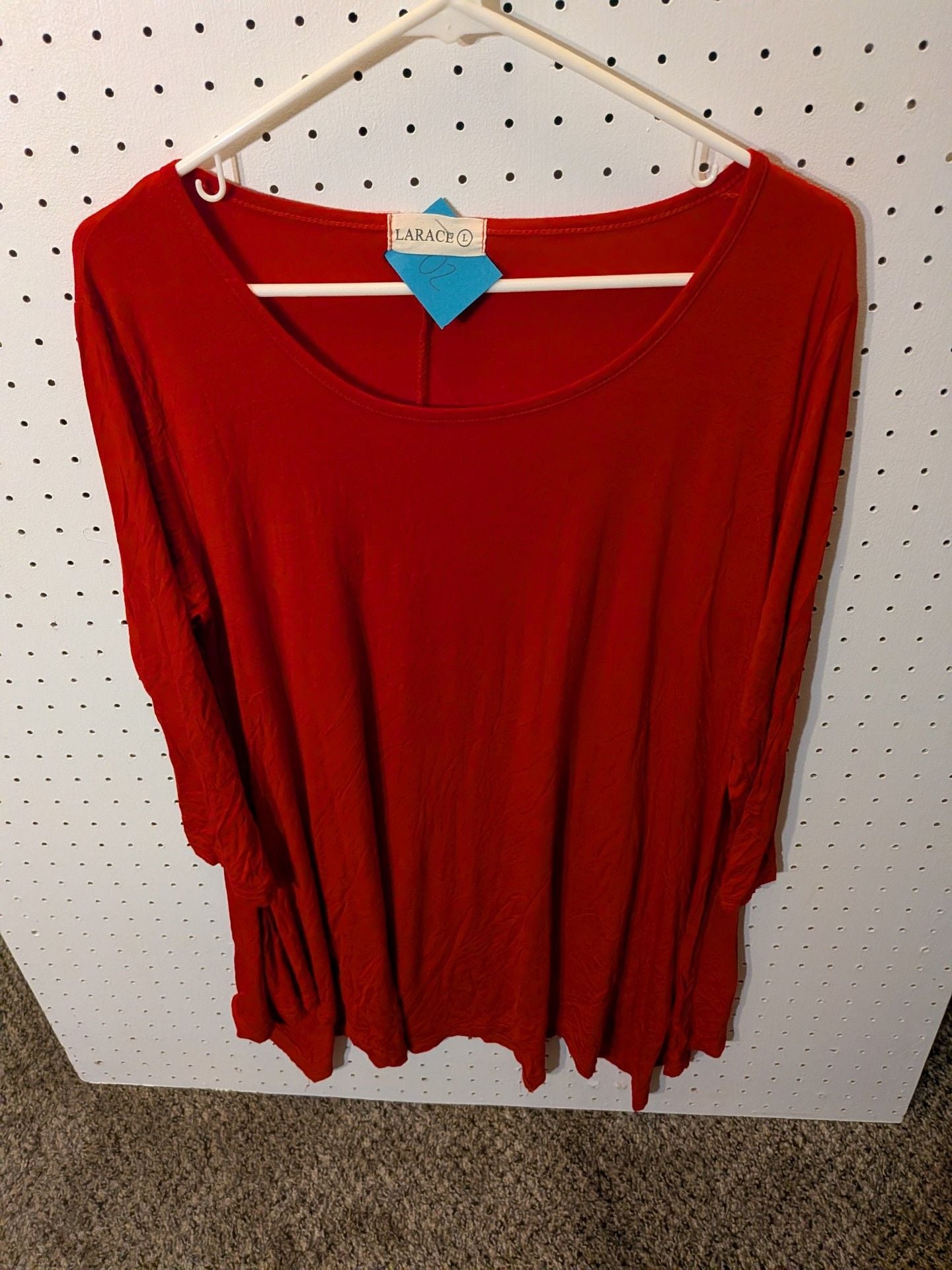 Larace Red Tunic Top Size L 1