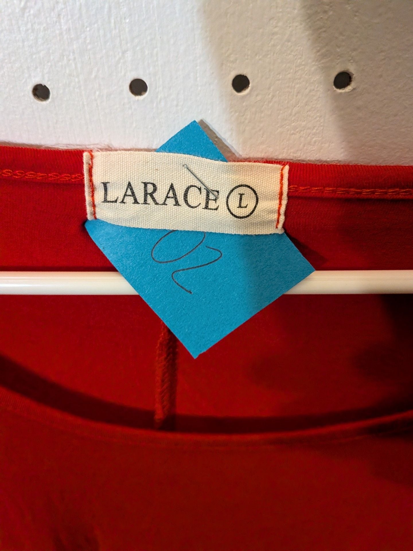 Larace Red Tunic Top Size L 2