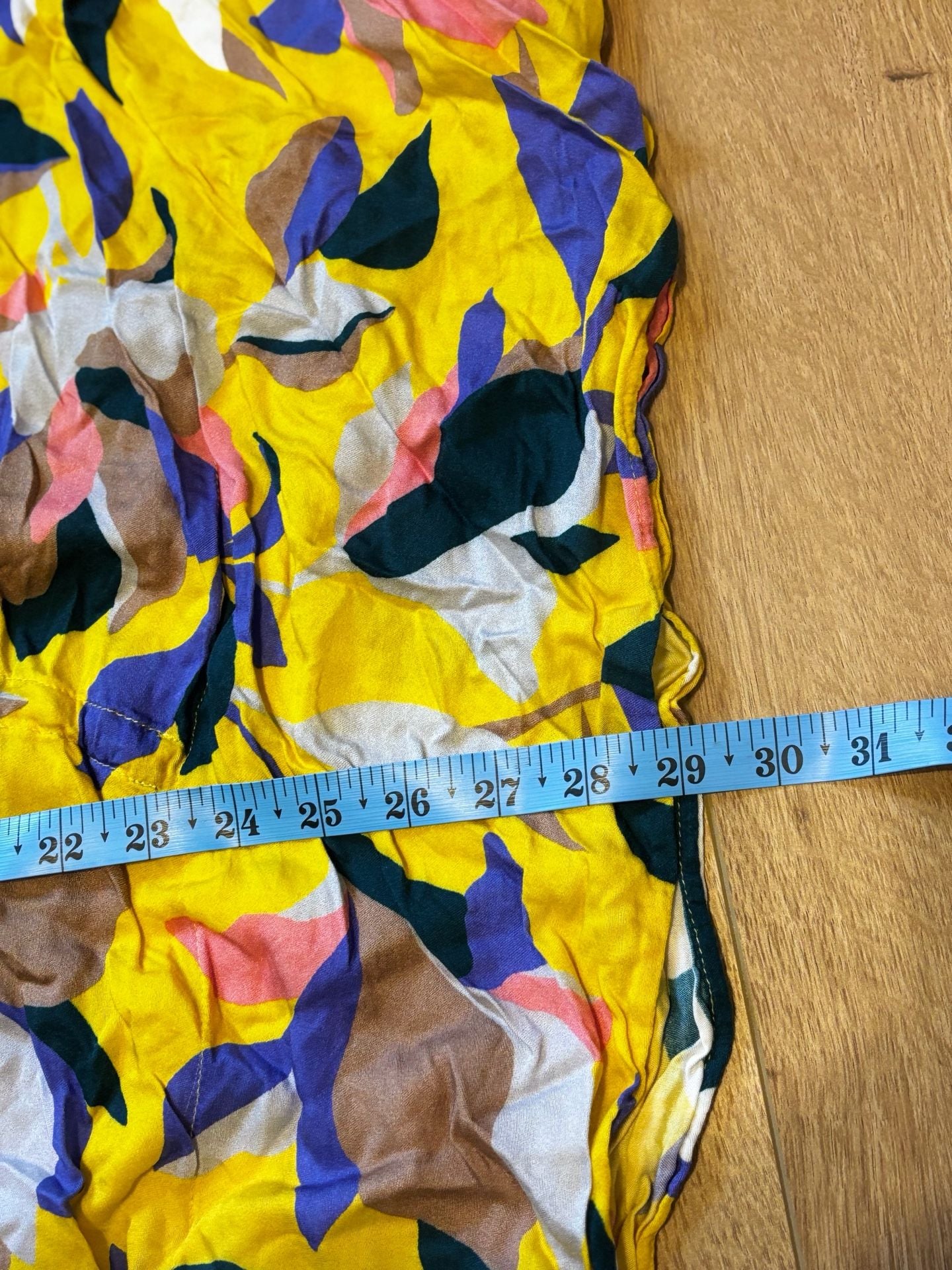 Maaji Cover Up Dress Size S/mile Yellow Multi Leaf Print 8