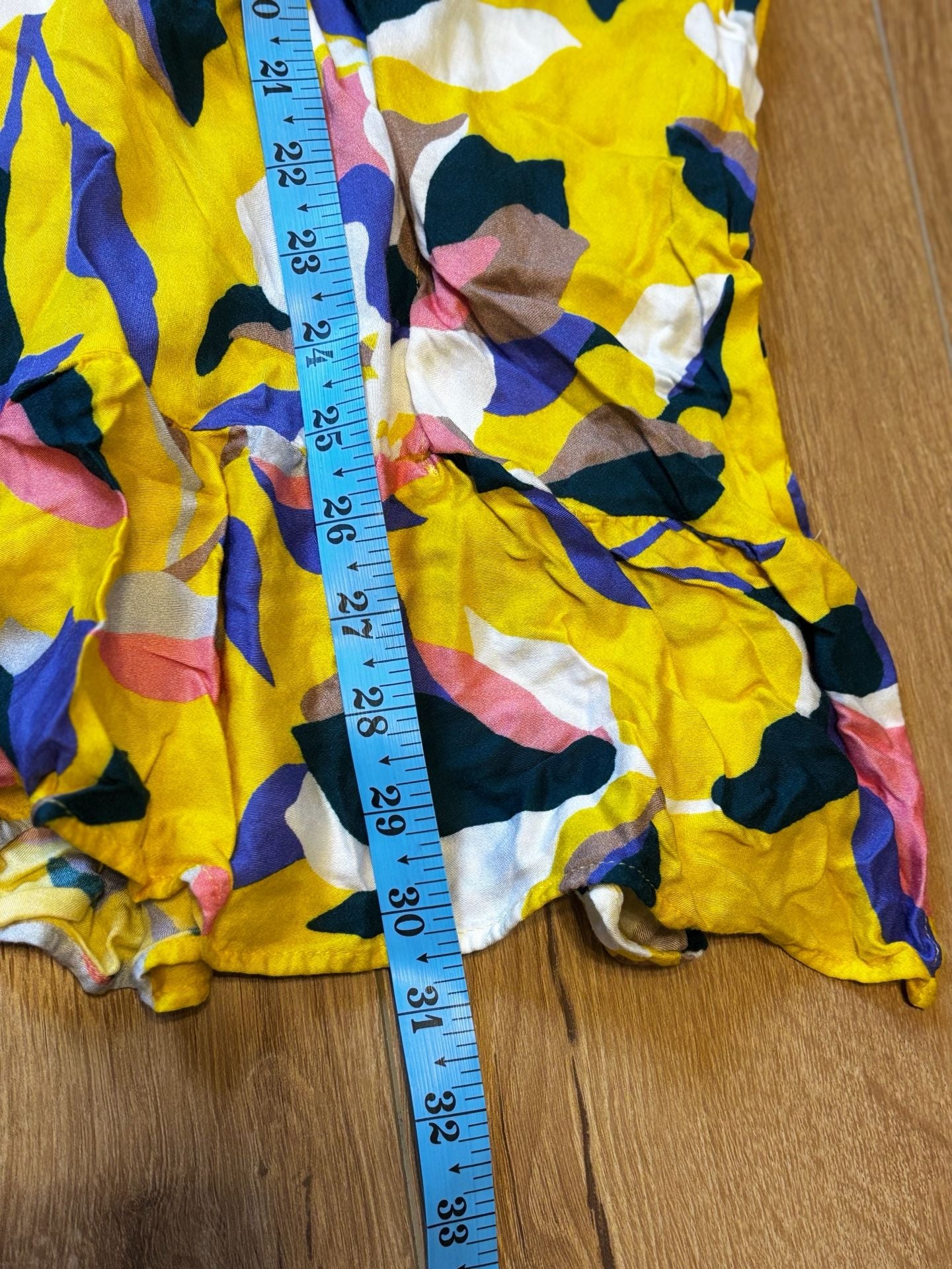 Maaji Cover Up Dress Size S/mile Yellow Multi Leaf Print 9