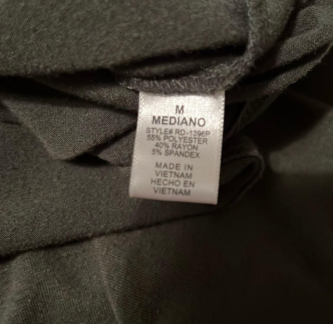 Zenana Premium Dress Size M Green Crisscross 5