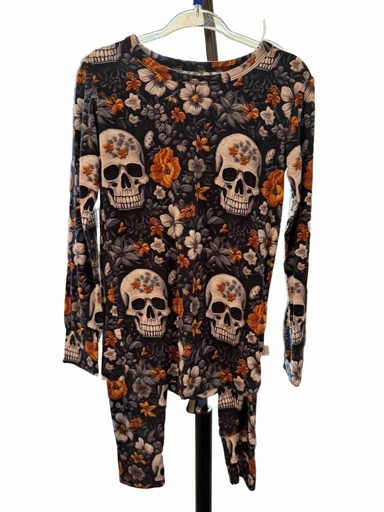 Baby Bean & Co. Skull Floral Pajama Set Size 5T 1