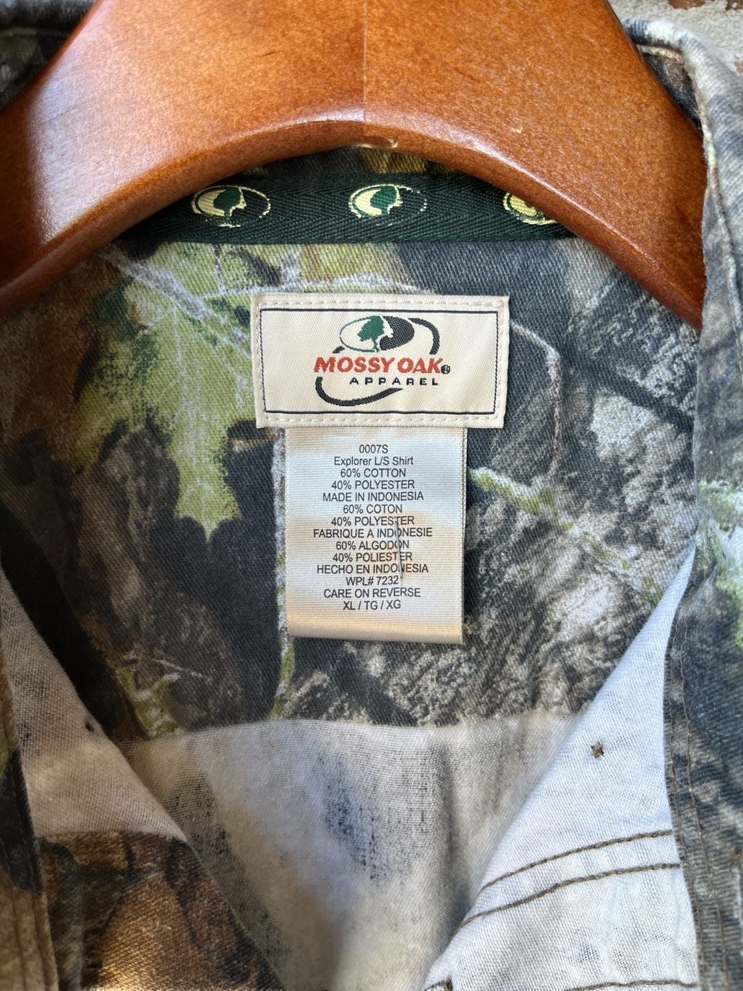 Mossy Oak Apparel Explorer L/S Shirt Size XL Camo Long Sleeve 3