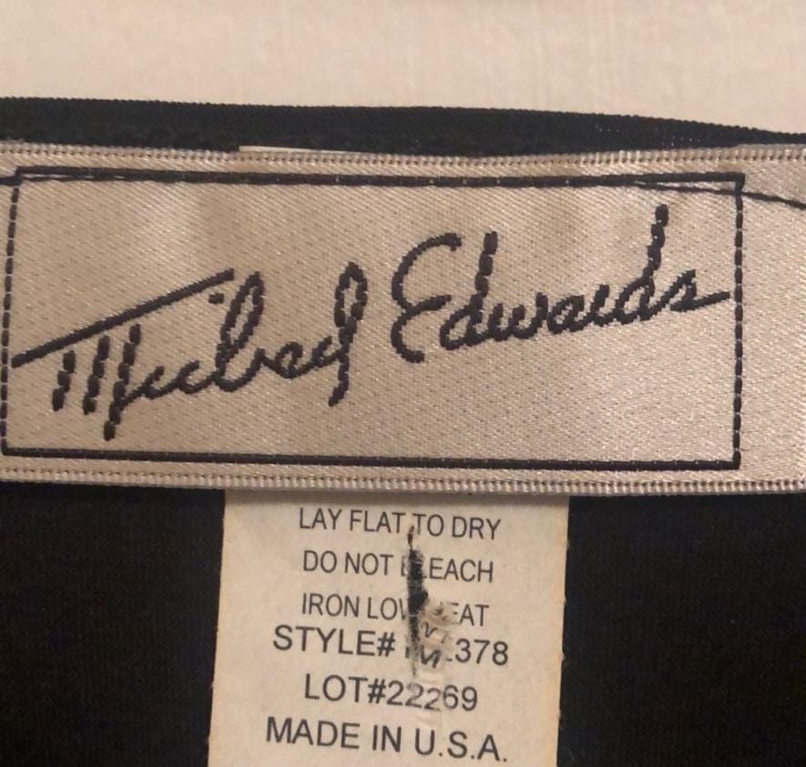 Tricot Edwards Dress Size M Black Bell Sleeve 5