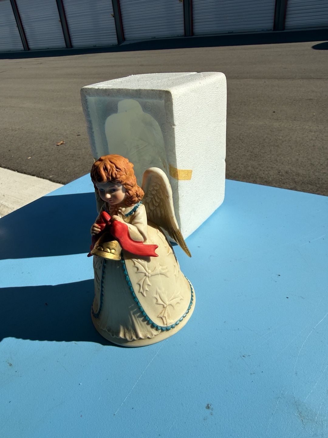 HOMCO Angel Bell Figurine 5105 Christmas Holly Bell 3