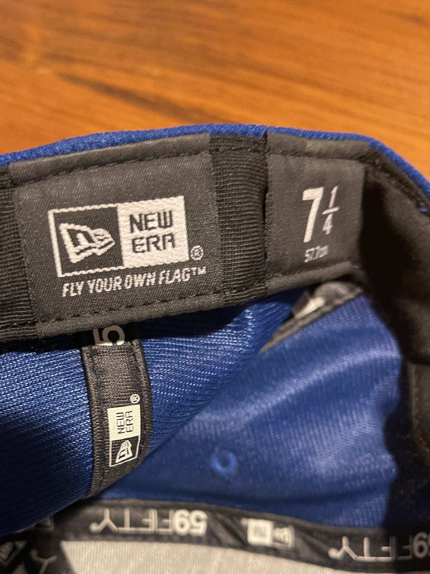 New Era New York Mets 59FIFTY Hat Size 7 1/4 Blue Orange 7