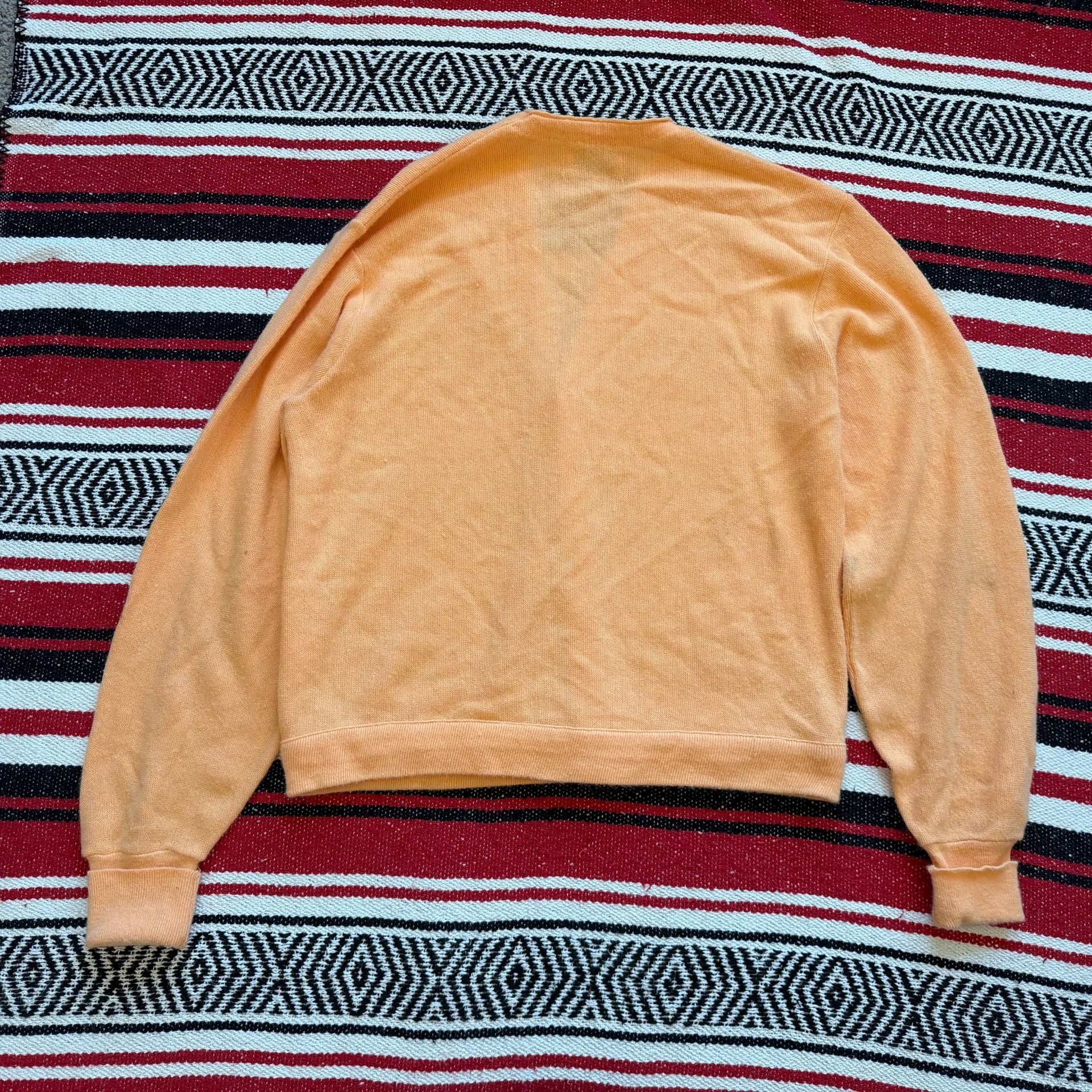 60s Grand Slam Cardigan - Sz L Tangerine Orange 5
