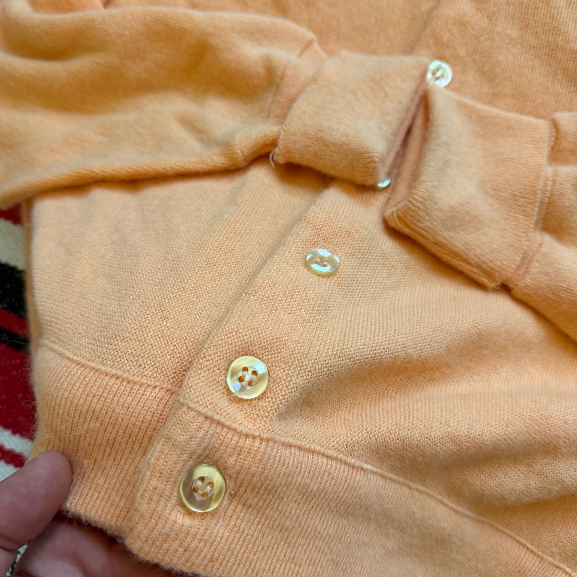 60s Grand Slam Cardigan - Sz L Tangerine Orange 6