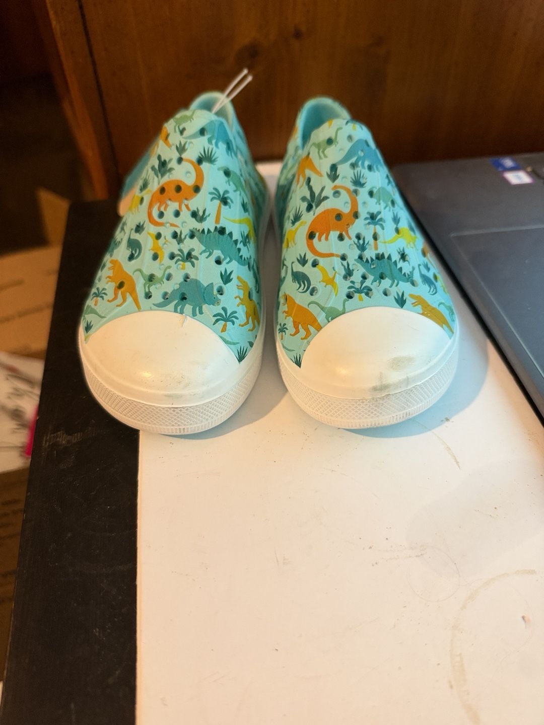 Lily & Dan Children's Lightweight Slip Ons Size 13/1 Dino 4