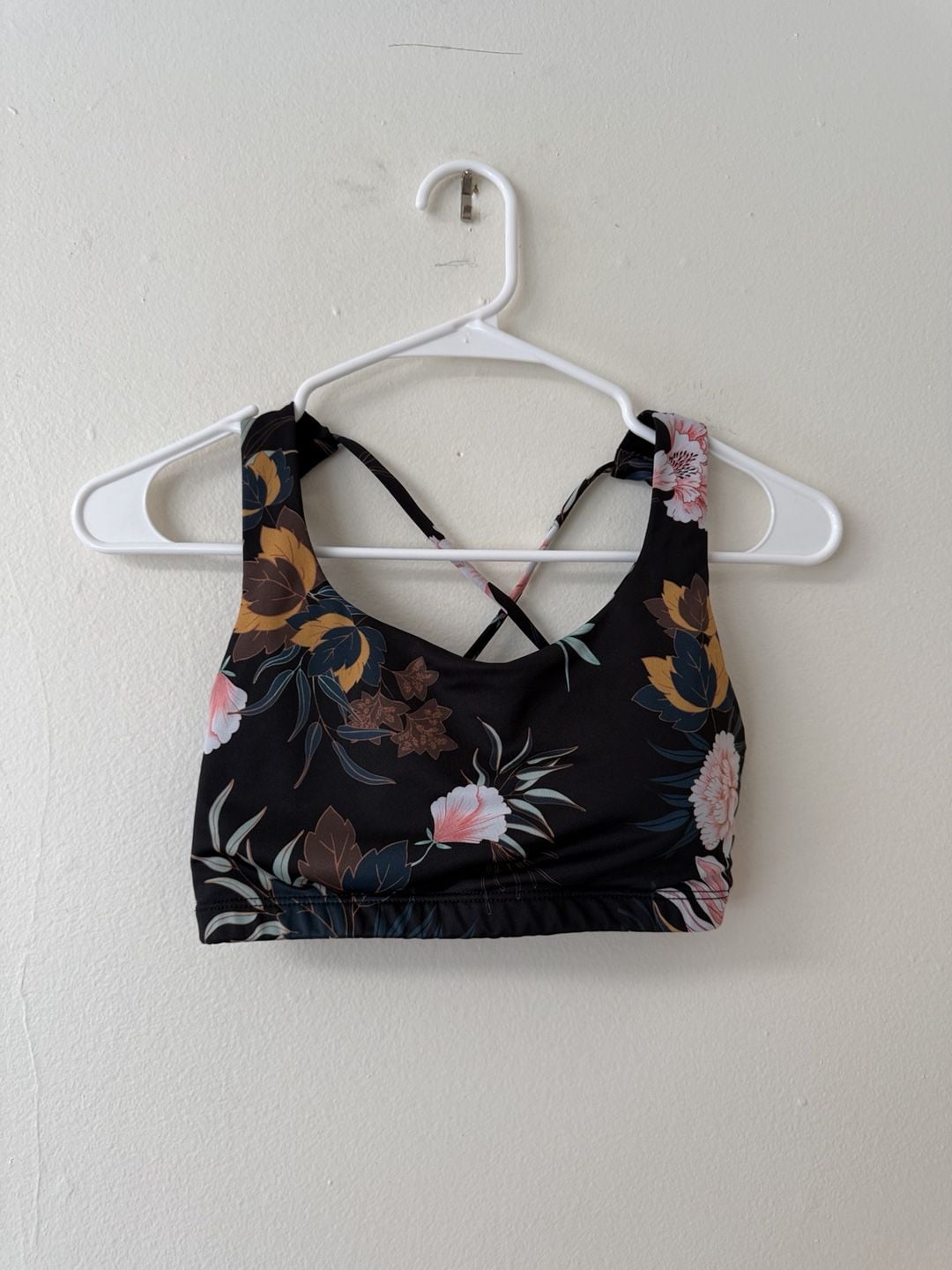 Onzie Floral Sports Bra Black Multi 2