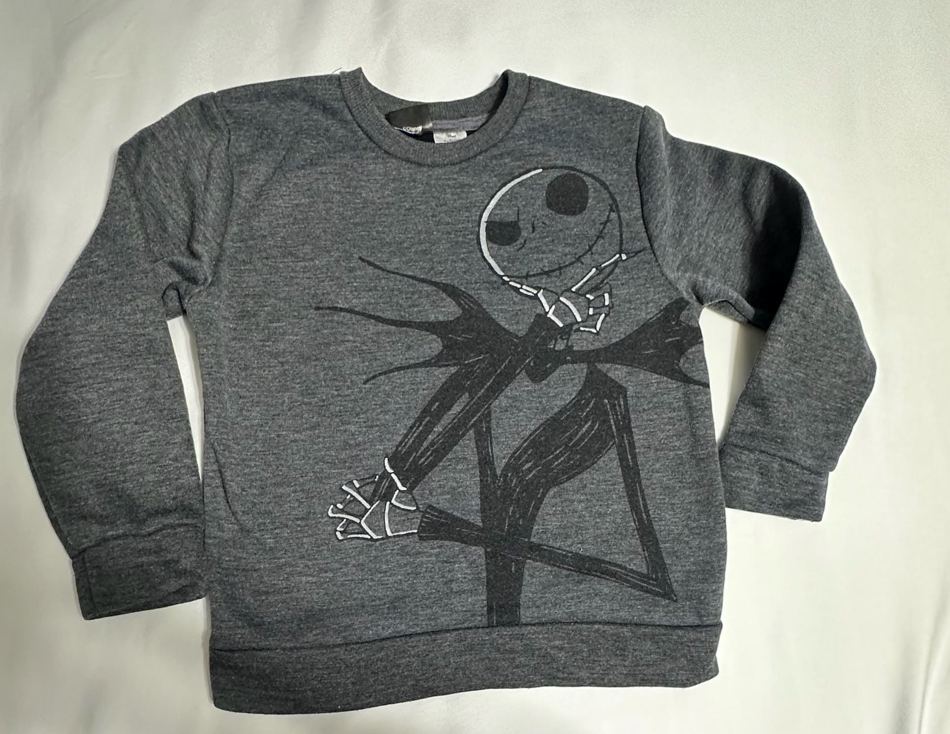 Disney The Nightmare Before Christmas Sweatshirt Size 6 Gray Jack Skellington 1
