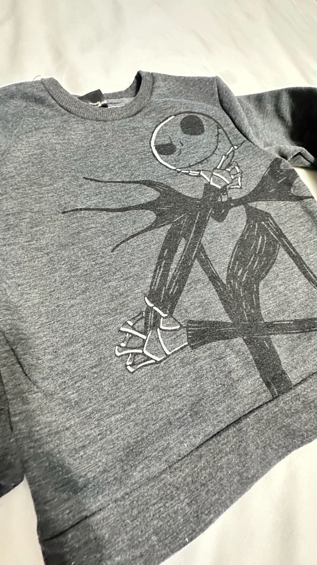 Disney The Nightmare Before Christmas Sweatshirt Size 6 Gray Jack Skellington 2