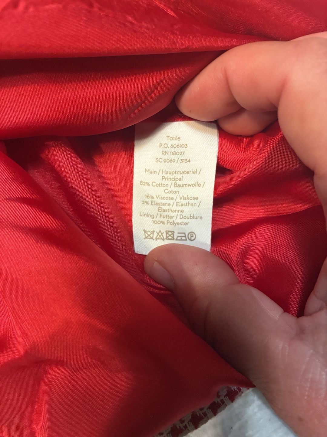 Boden Red Tweed Blazer Size US 14 10