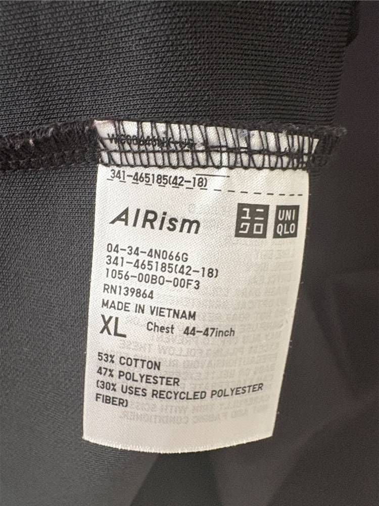 Uniqlo U Airism Cotton Oversized T-Shirt Size XL Black 6