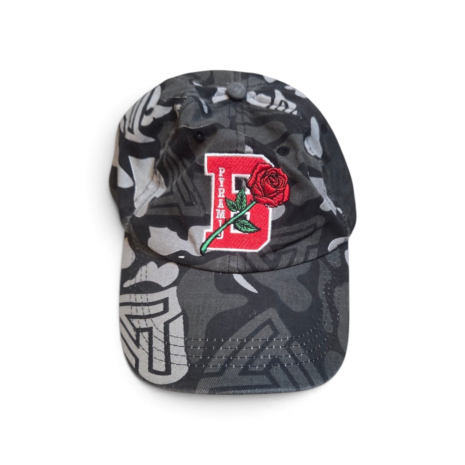 Black Pyramid Camo Rose Strapback Hat Cap 2
