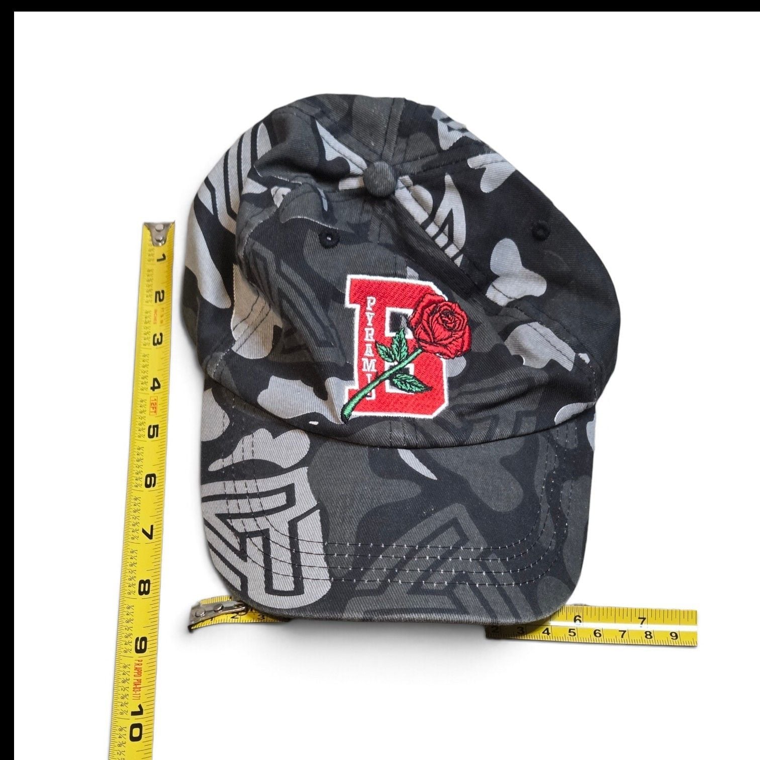Black Pyramid Camo Rose Strapback Hat Cap 3