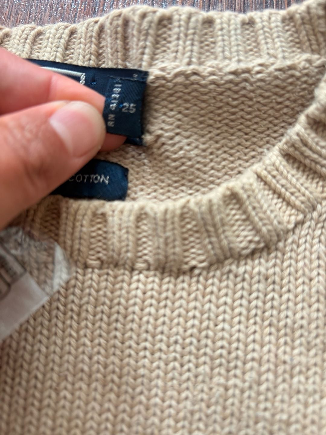 Polo By Ralph Lauren Crewneck Sweater XL Tan Cotton 5