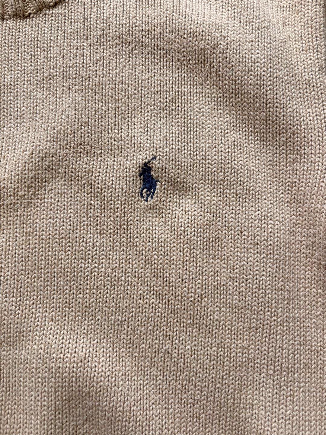 Polo By Ralph Lauren Crewneck Sweater XL Tan Cotton 6