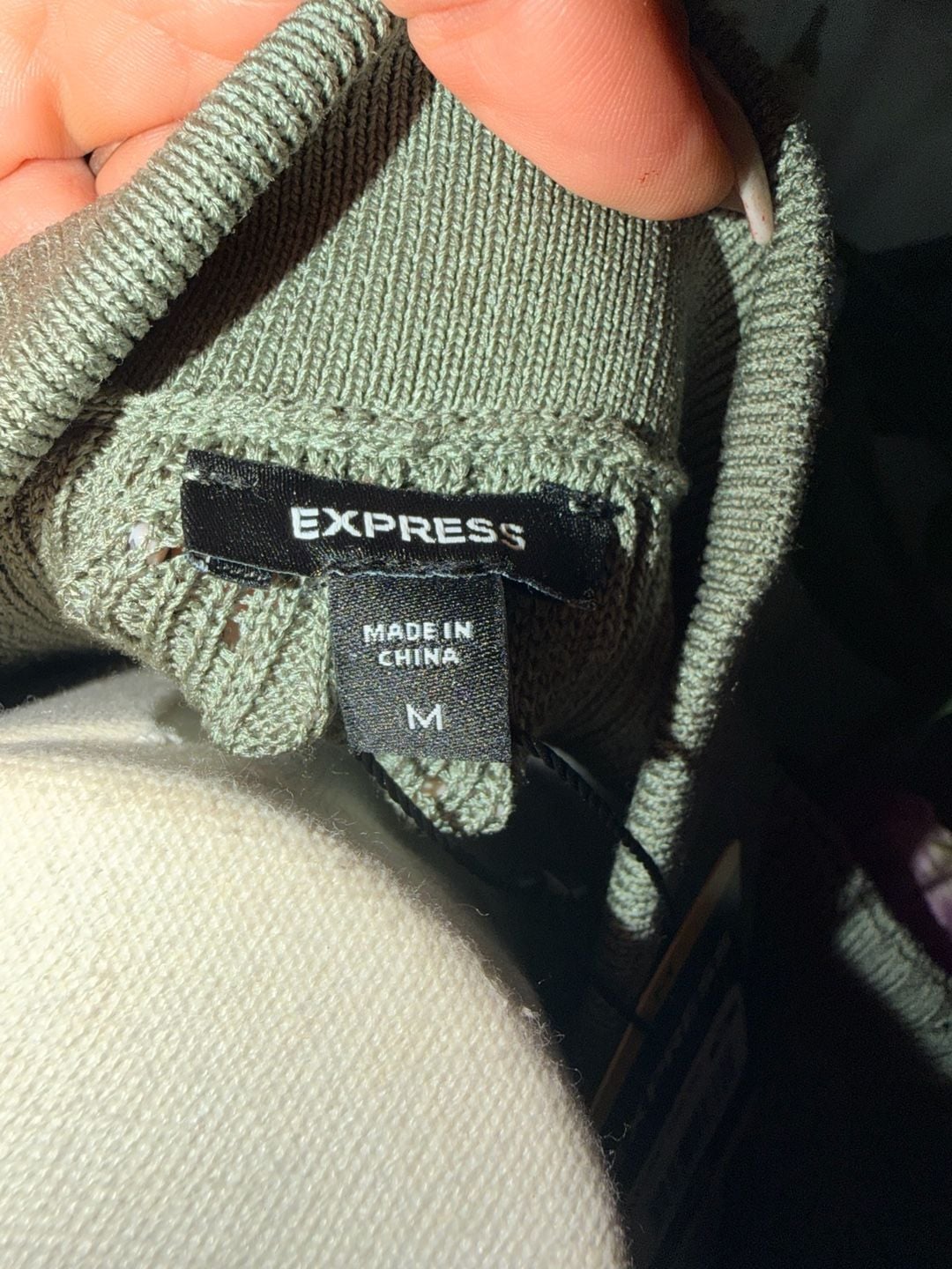 Express Women's Pointelle Polo 3