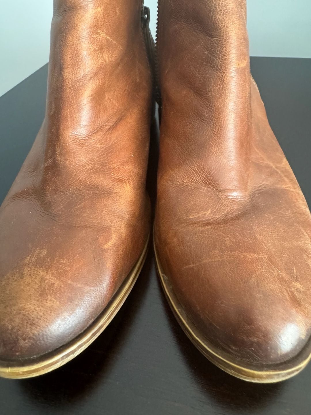 Lucky Brand Booties Size 9M Brown Leather Ankle Boots 3