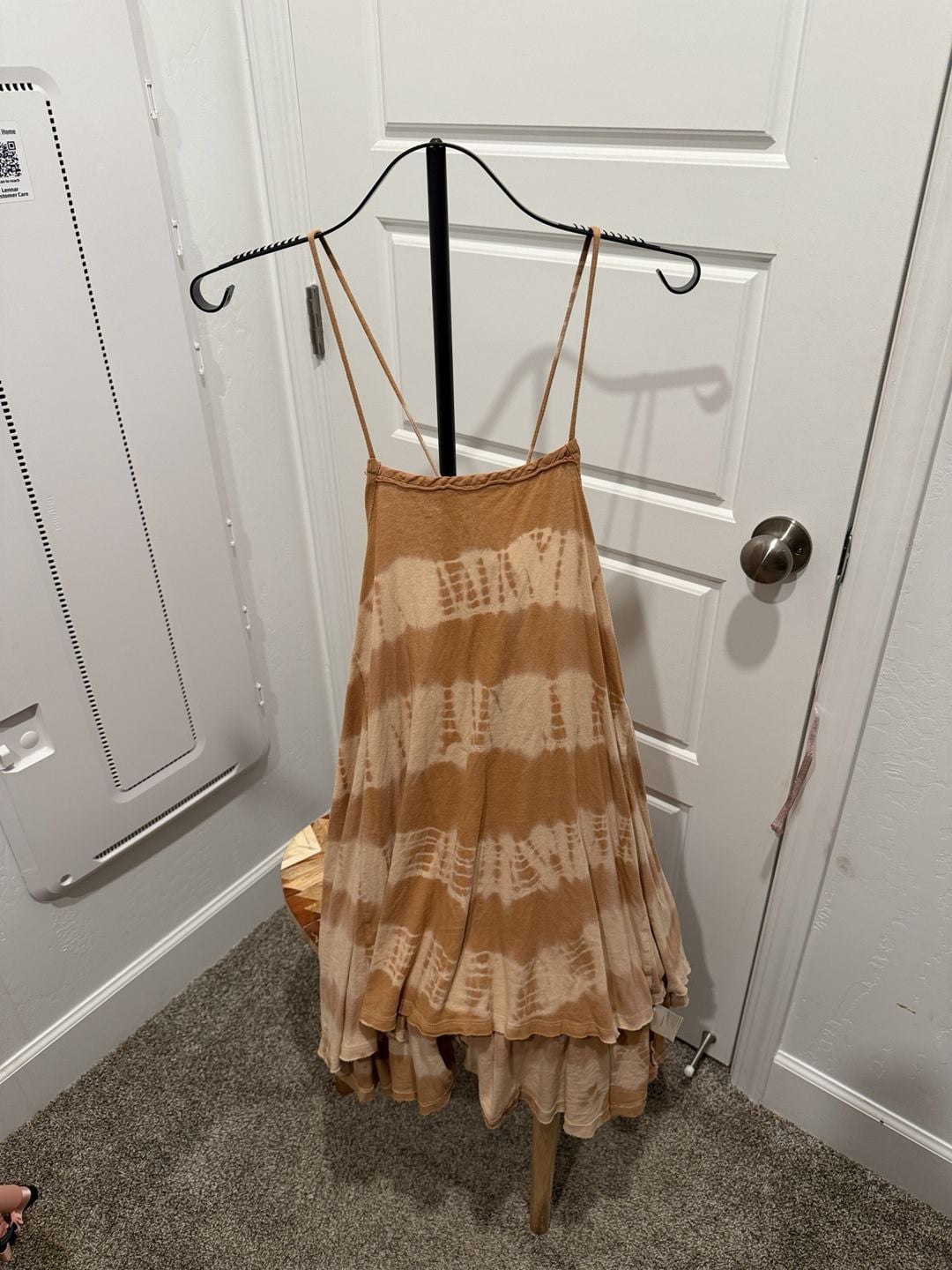 Free People Tie Dye Camisole Dress Brown Size S 1