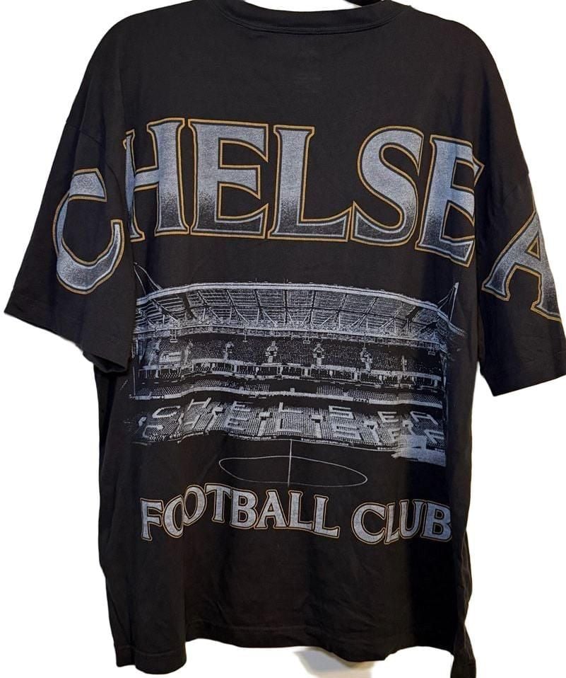 Chelsea Football Club Official Merchandise T-Shirt XL Black Stadium Graphic 2