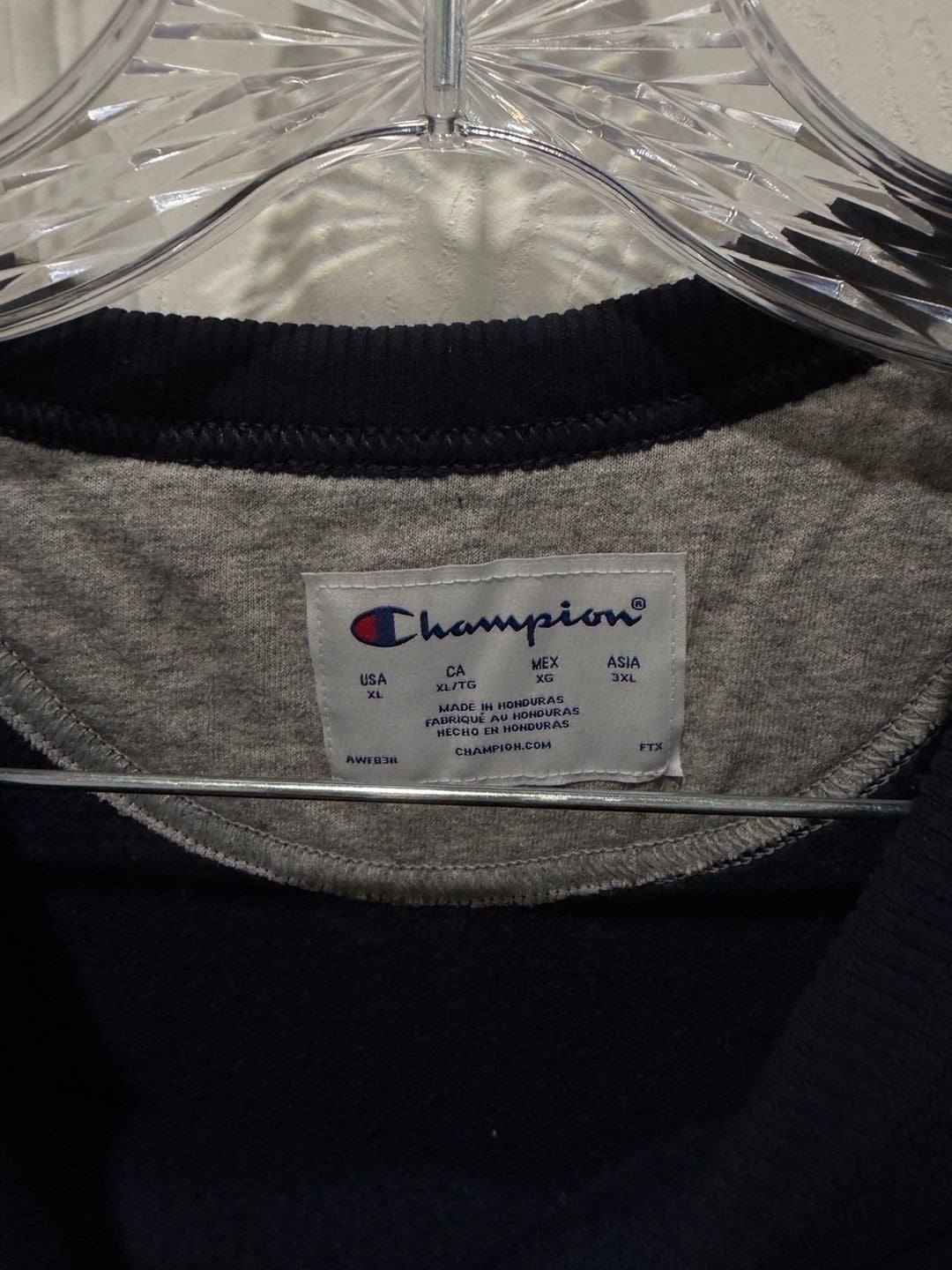 Champion Crewneck Sweatshirt Black Navy 3