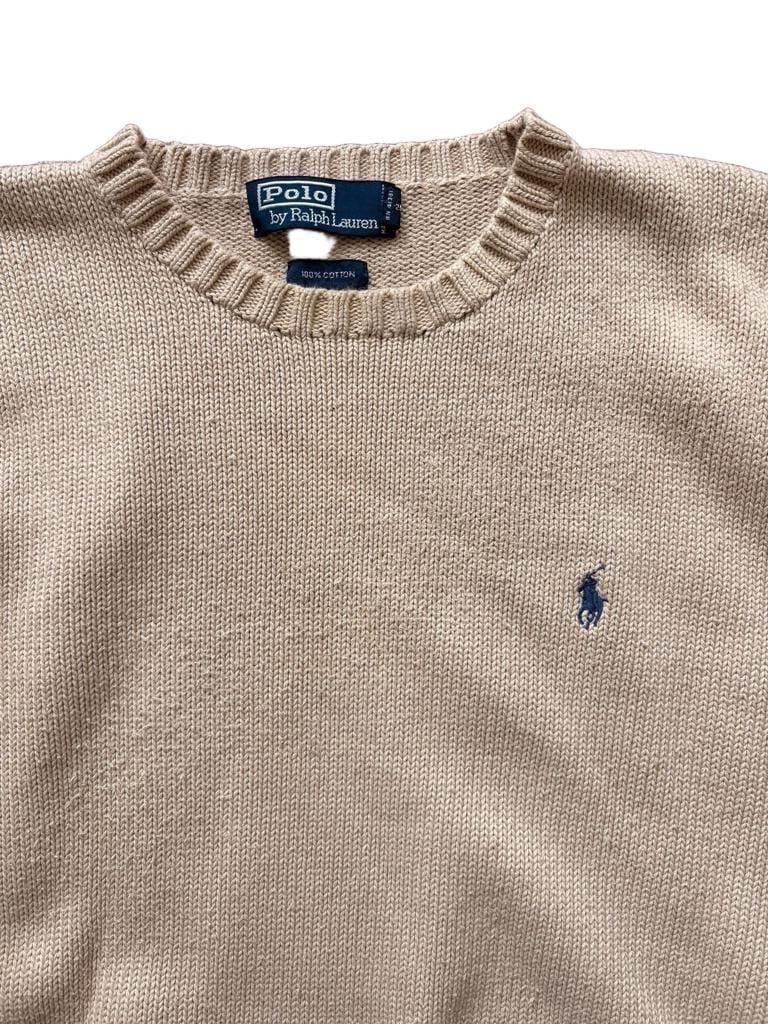Polo By Ralph Lauren Crewneck Sweater XL Tan Cotton 3