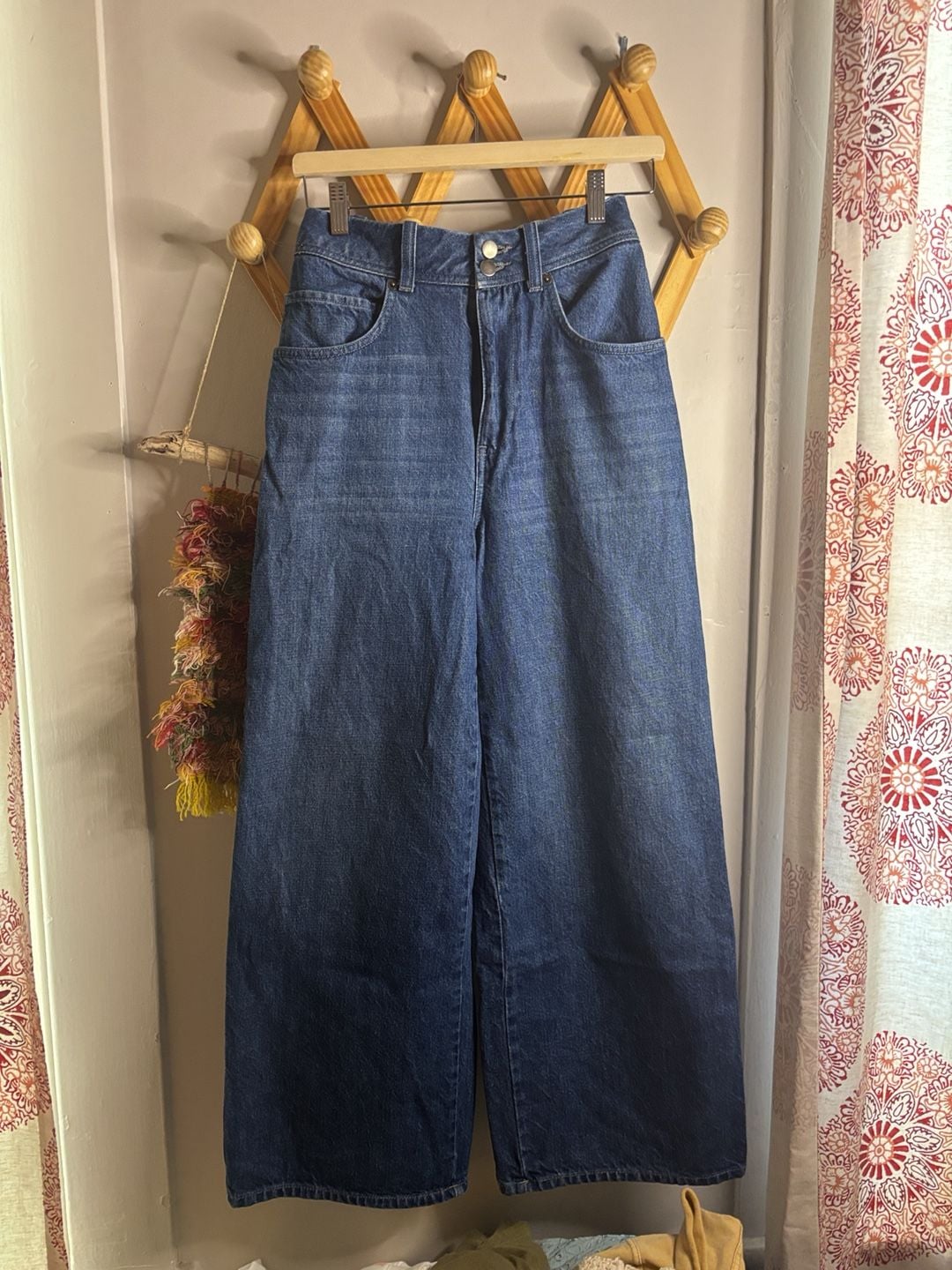 Poetry Wide Leg Jeans Size 30 Blue Cotton High Rise Denim Pants 2