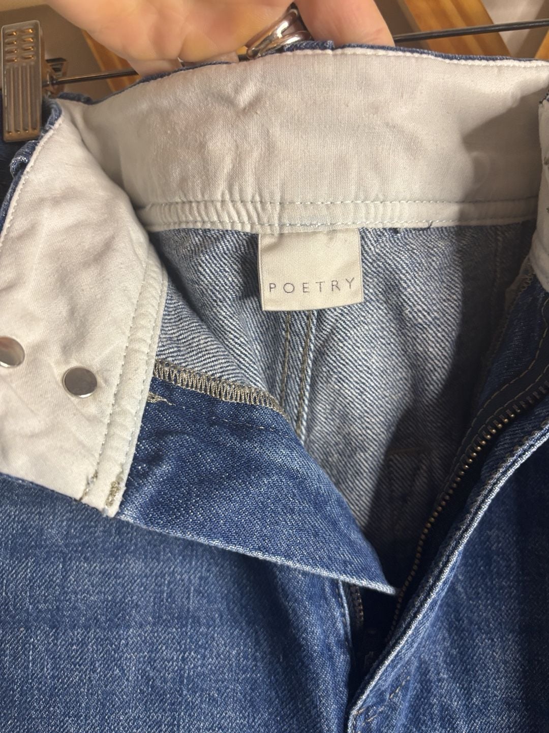 Poetry Wide Leg Jeans Size 30 Blue Cotton High Rise Denim Pants 3
