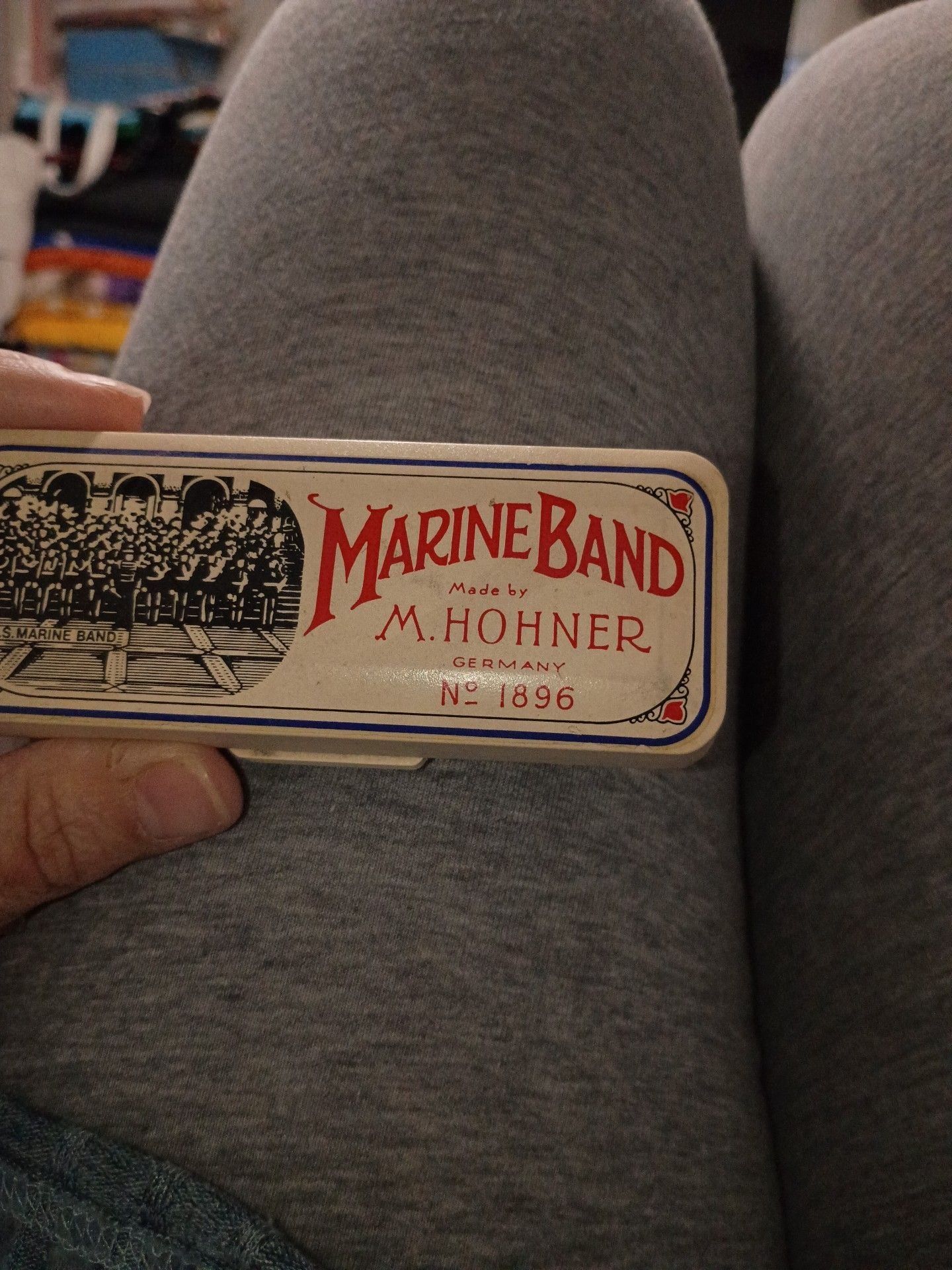Hohner Marine Band No. 1896 Harmonica with Original Case 1
