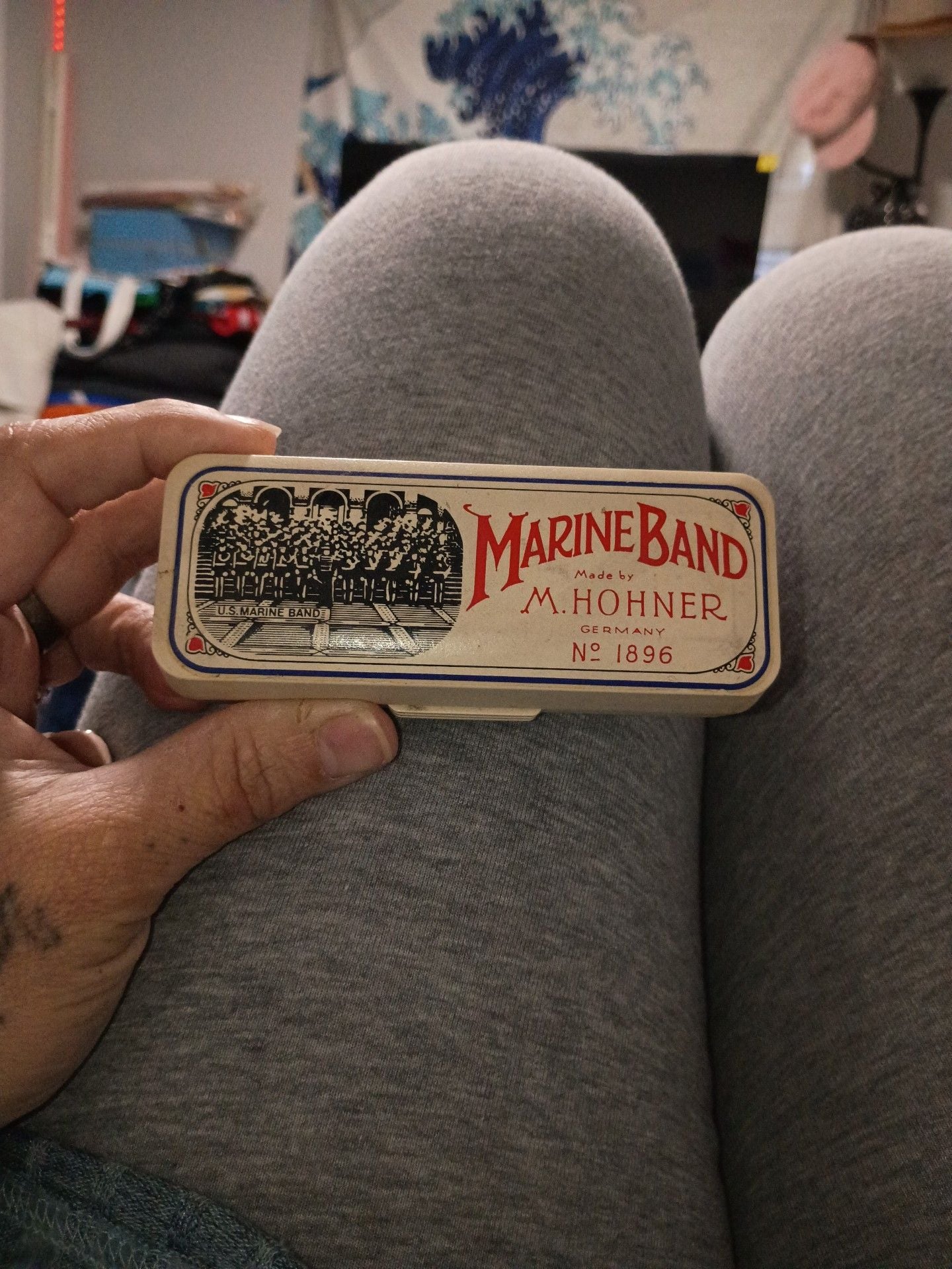 Hohner Marine Band No. 1896 Harmonica with Original Case 2
