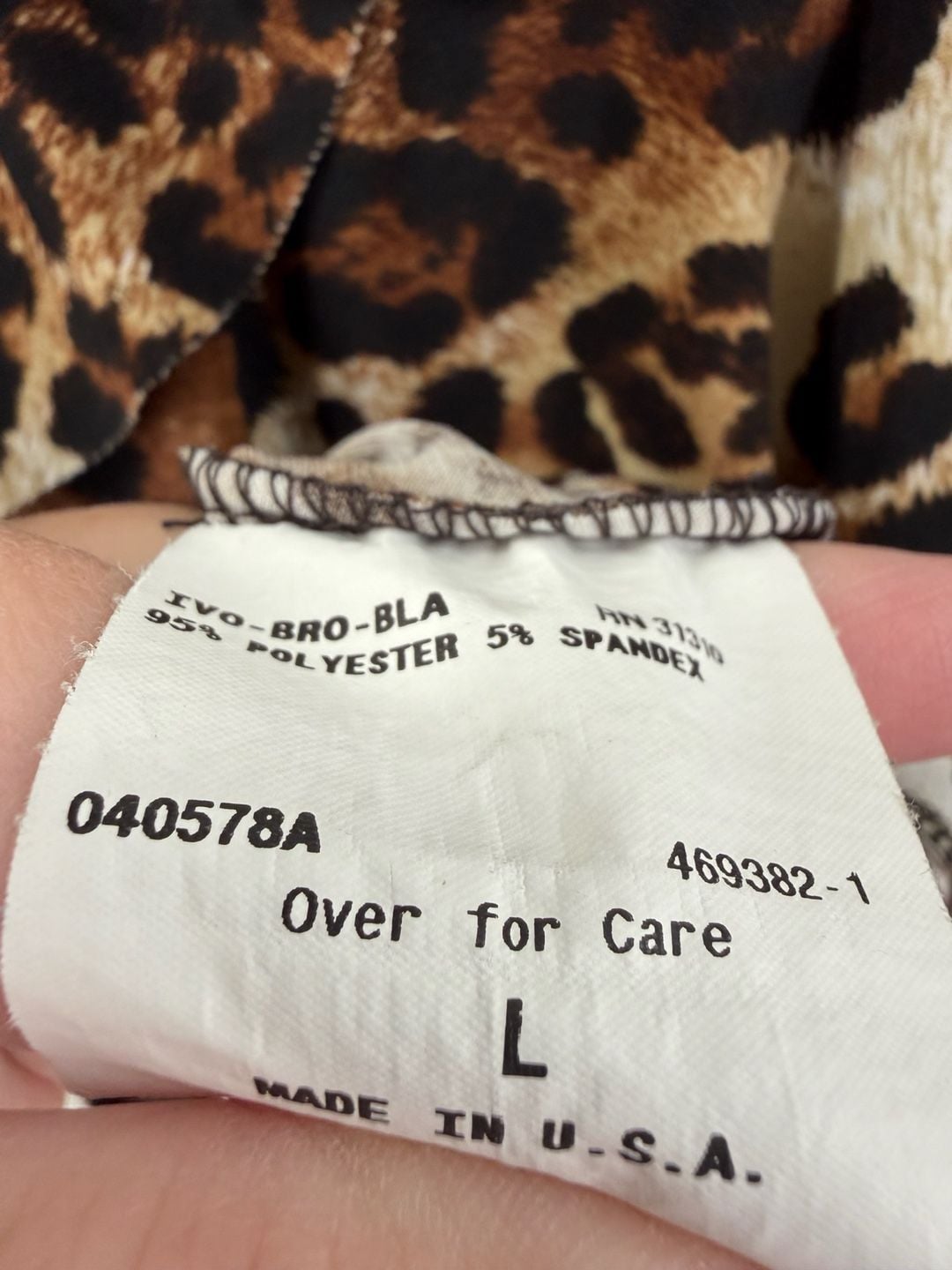 AGB Leopard Print Ruffle Top Large Animal Print Y2K Statement Blouse 5