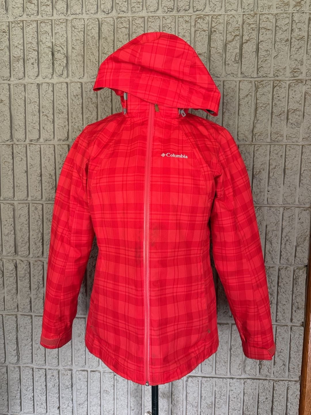 914 Columbia Interchange Omni-Heat Jacket Size M Red Plaid 2