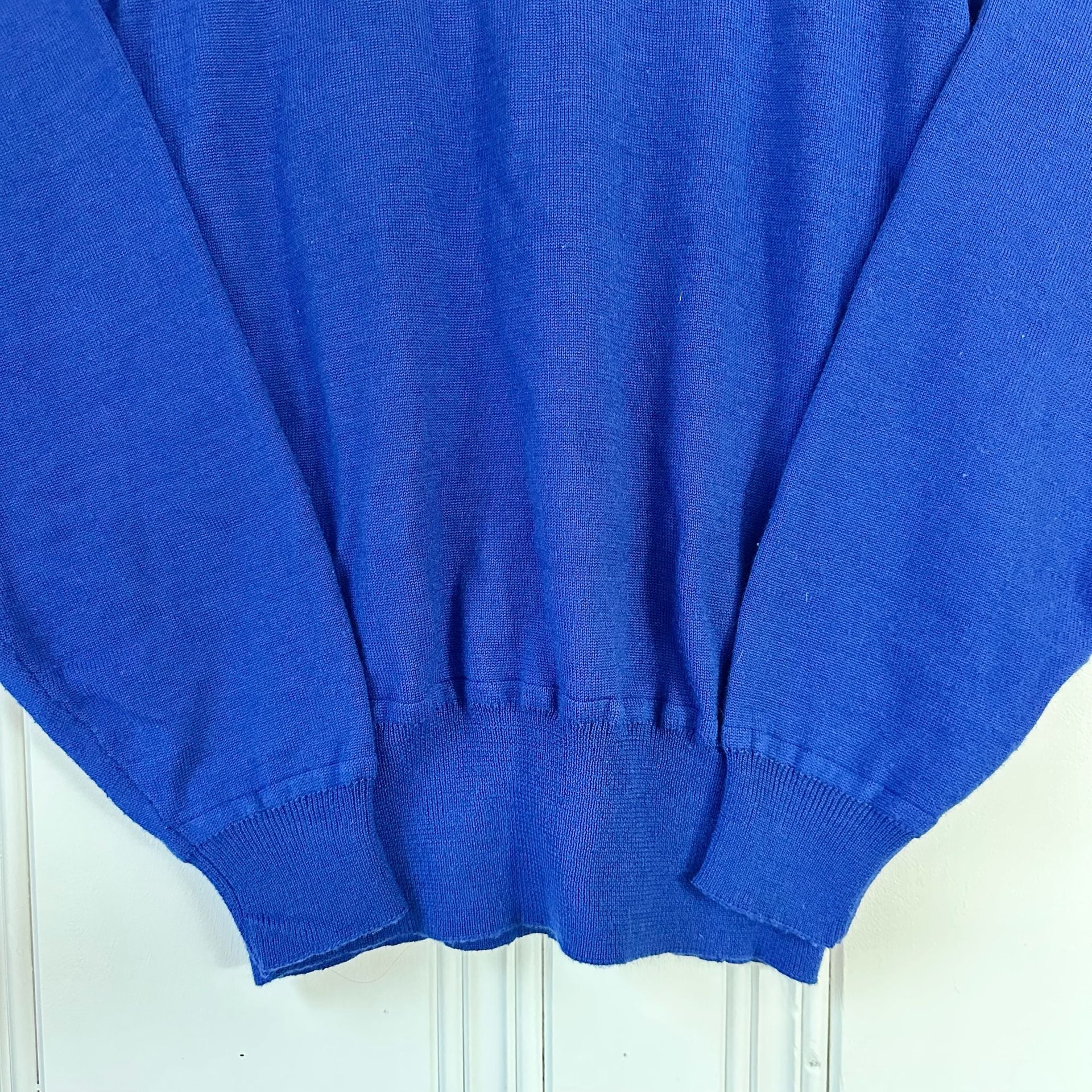 Vintage Cobalt Blue Sweater by “Autograph American Clothing”, Size L 6