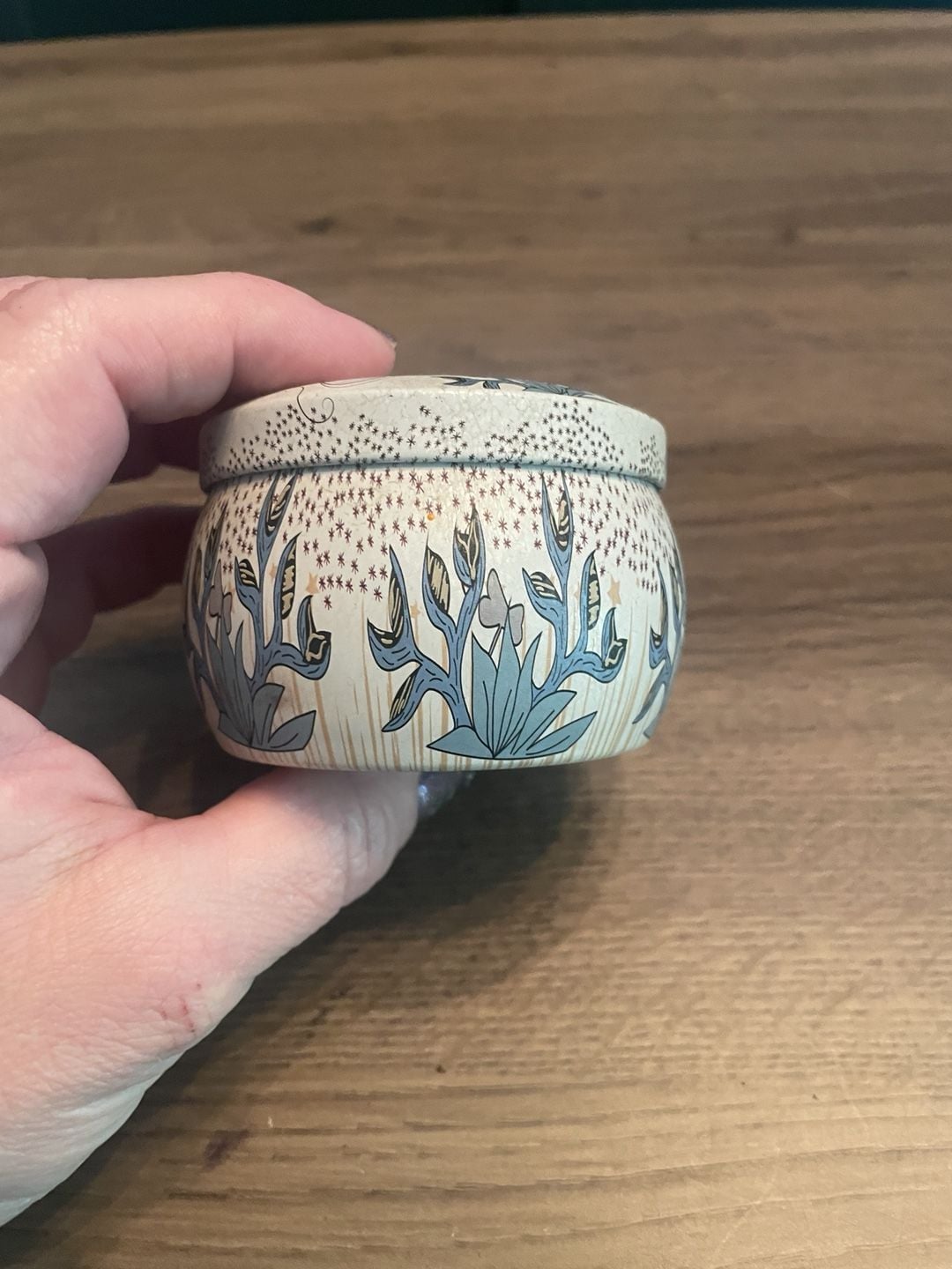 Vintage Sun And Moon Celestial Metal Decorative Tin Container 3