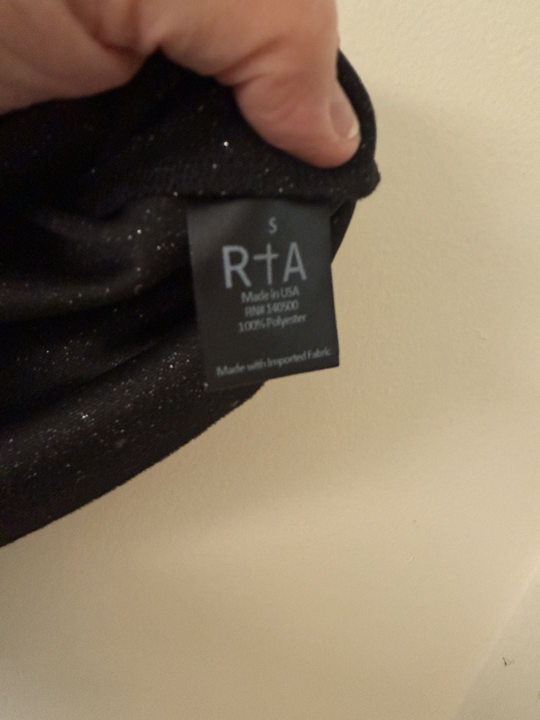 RtA Metallic One-Shoulder Top Size S Silver Black Asymmetrical 3