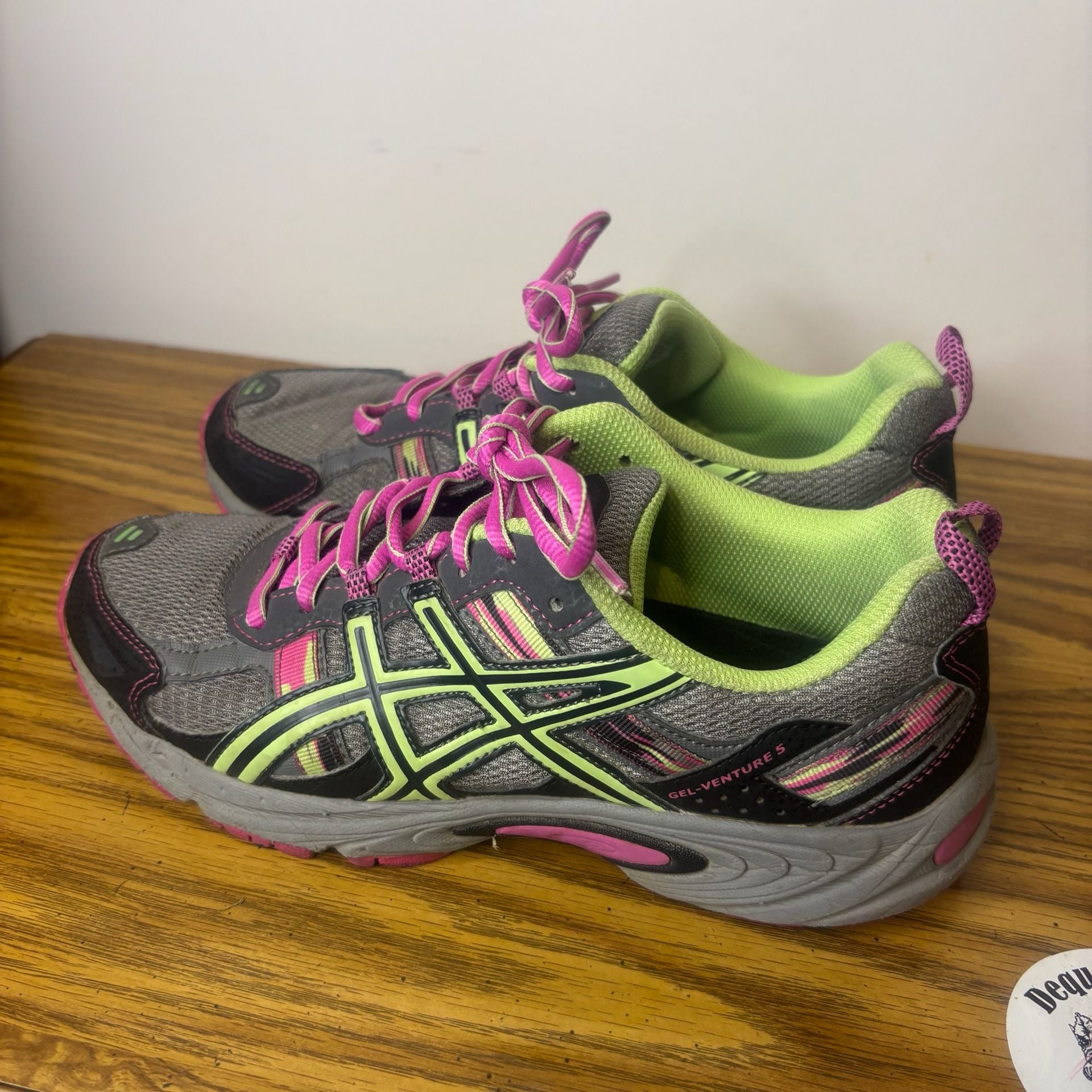 ASICS Gel-Venture 5 Sneakers Grey Pink Green 3