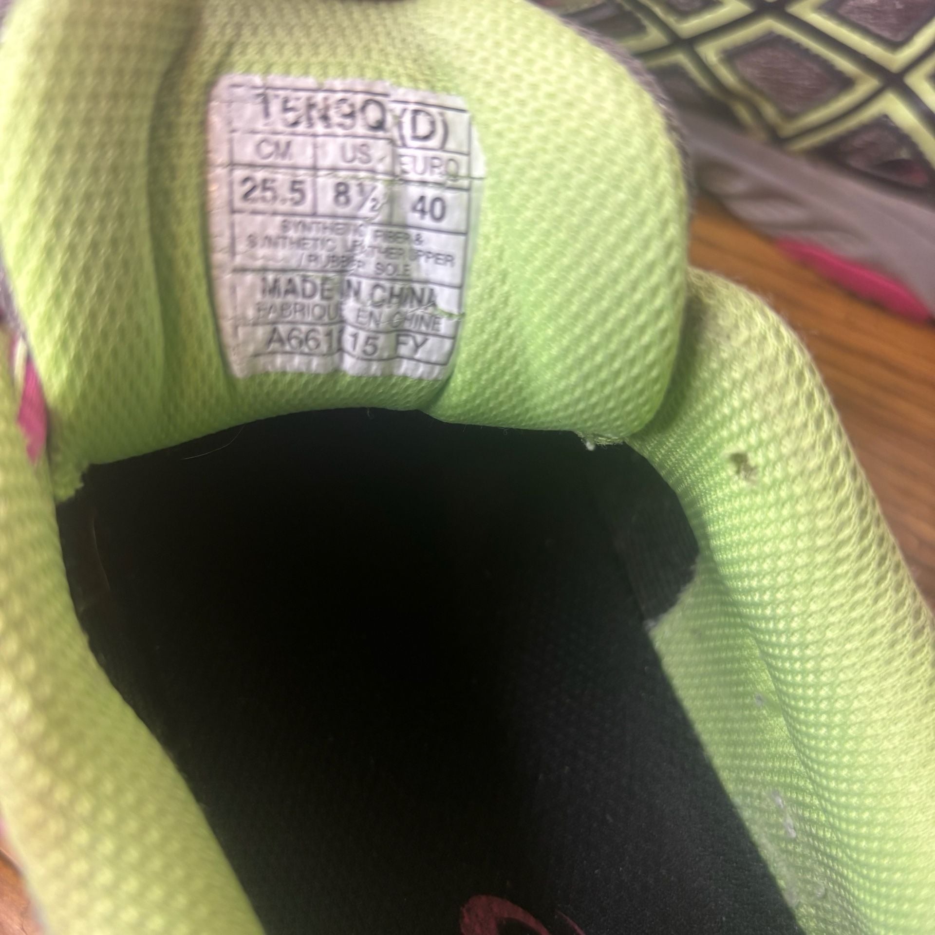 ASICS Gel-Venture 5 Sneakers Grey Pink Green 6