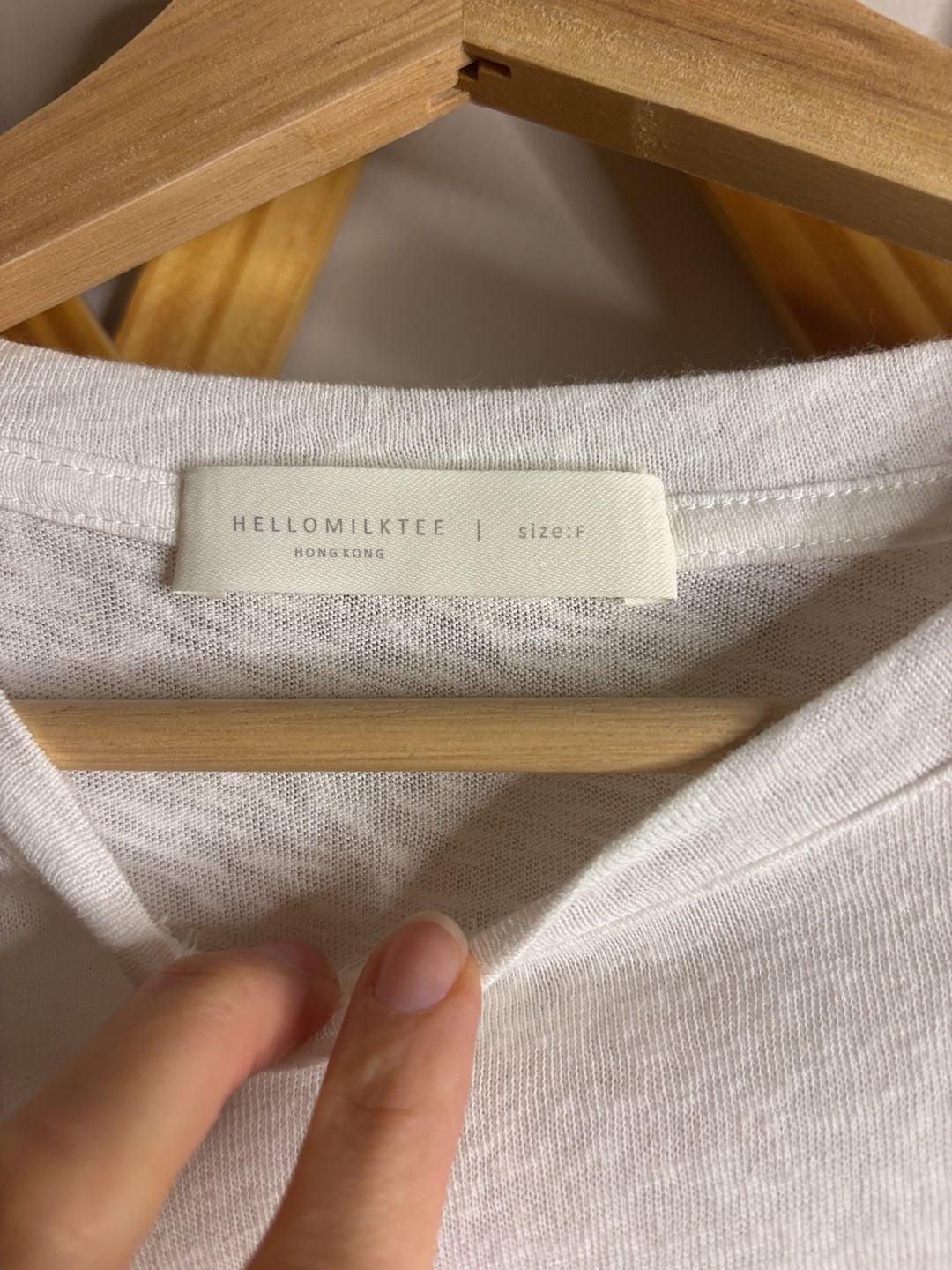 Hellomilktee Tie Side T-Shirt Size F White 3