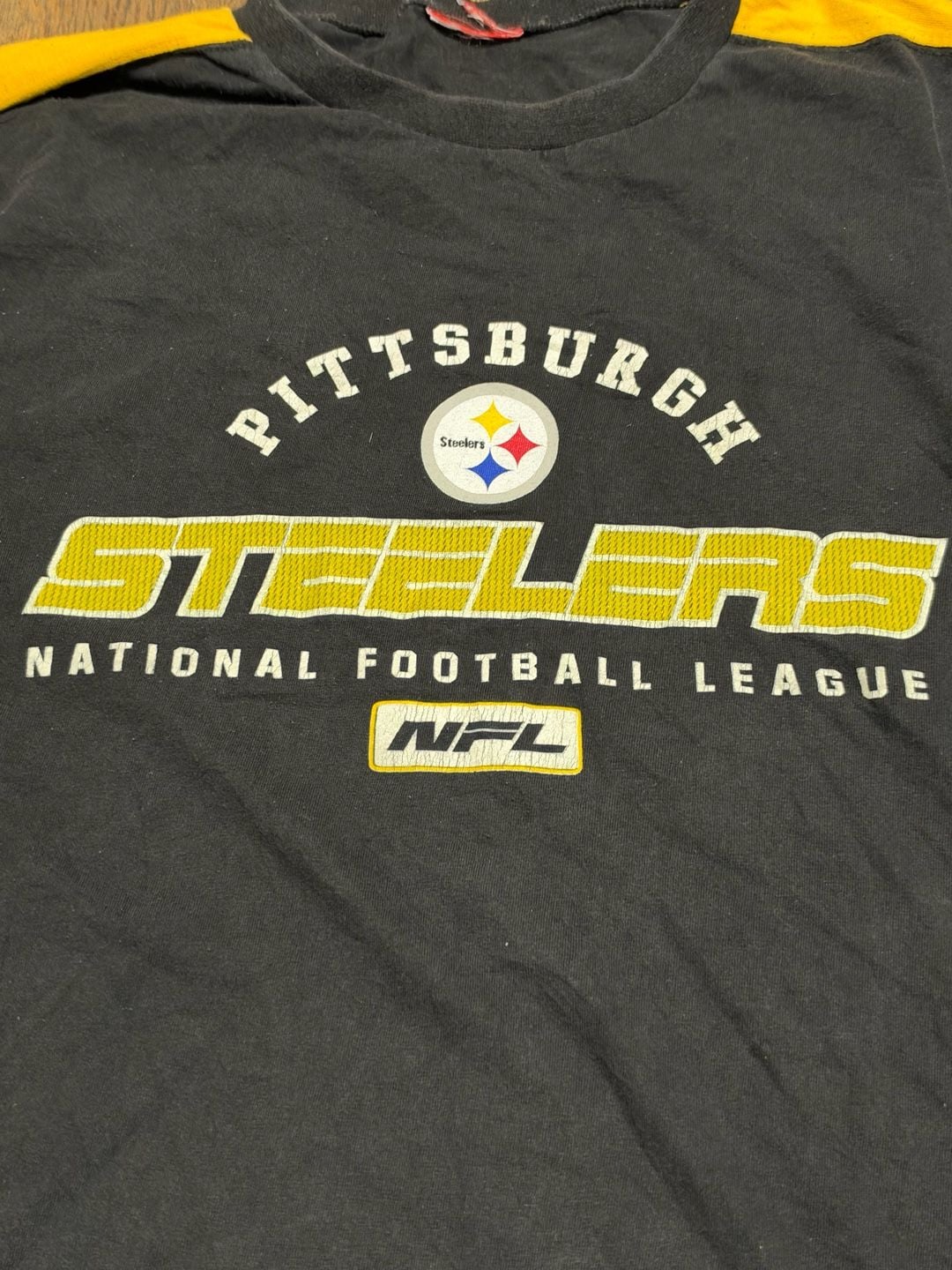 NFL Pittsburgh Steelers Vintage Long Sleeve T-Shirt Black Yellow XXL 3