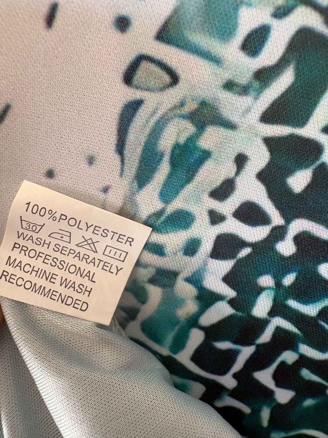 Abstract Two-Piece Pants Set Size XXL Green White Long Sleeve 3