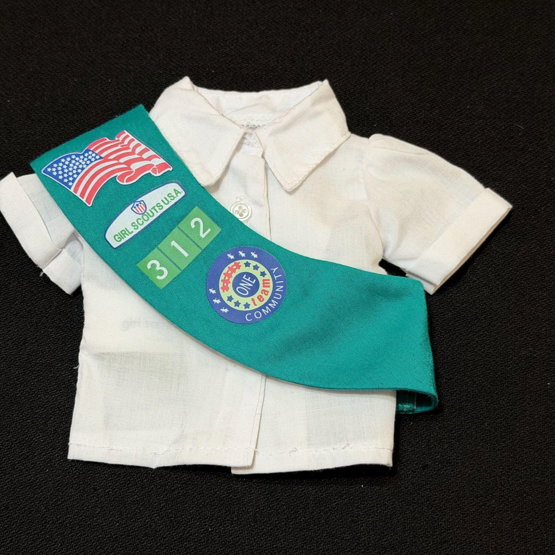18” Doll Girl Scouts Shirt & Sash Uniform Outfit 18 Inch 1