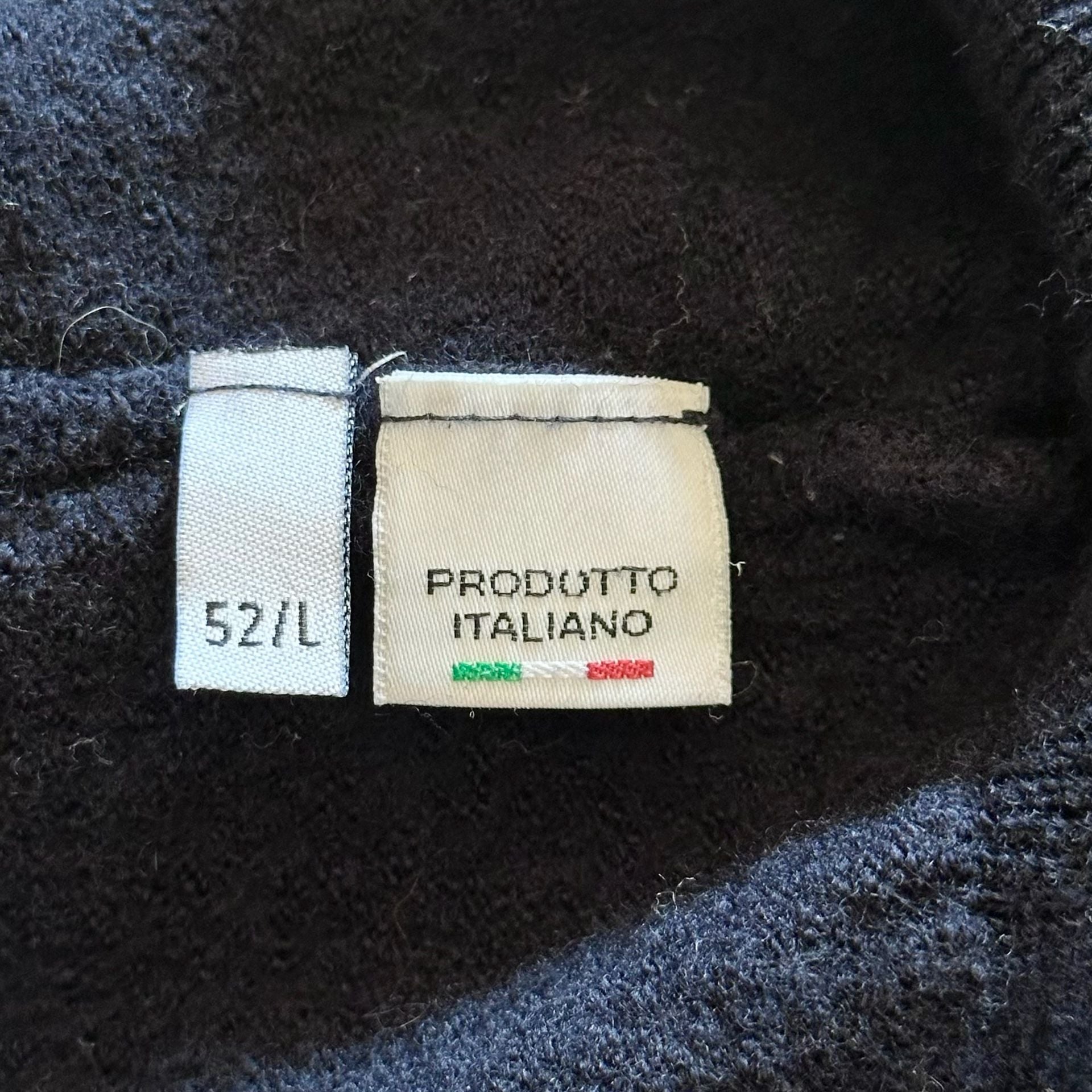 Tricot Sweater Size 52/L Black Italian Wool Crewneck 3