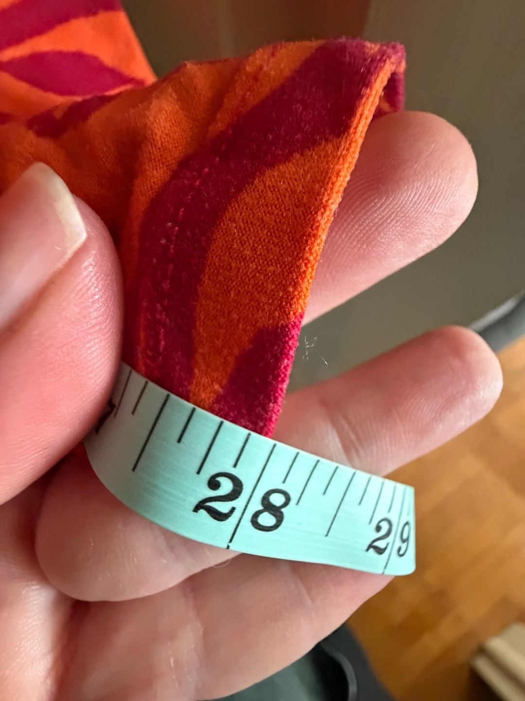 LuLaRoe Leggings One Size Orange Pink Abstract Print 7