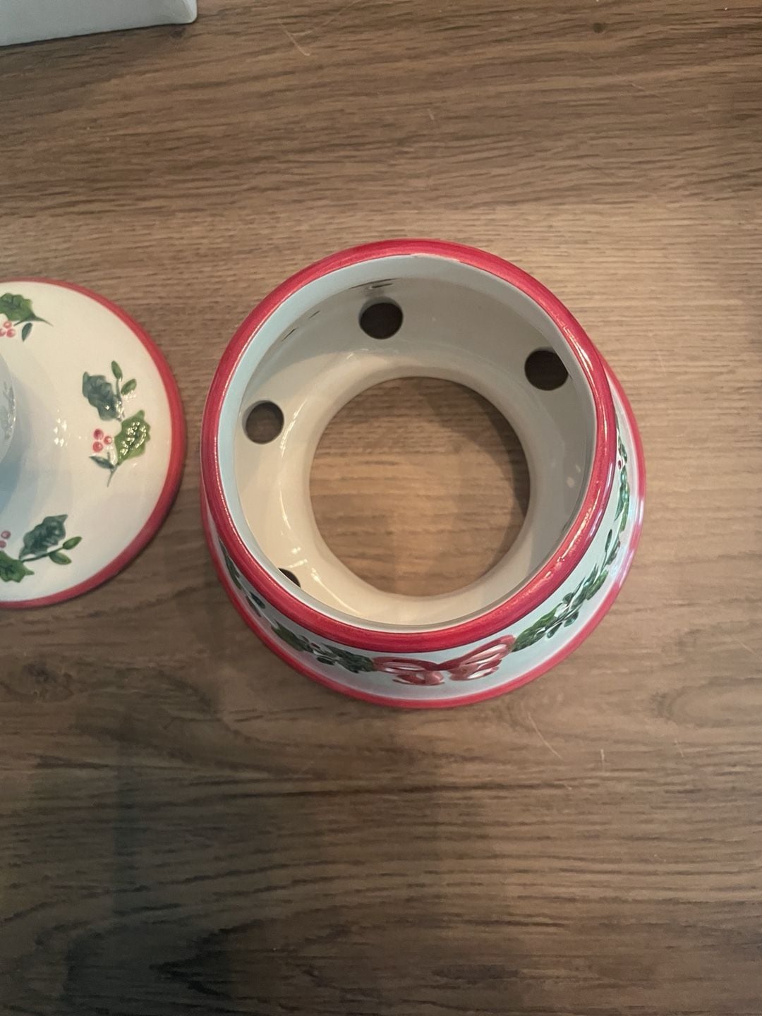 Wax Accessories #12644 Votive Lamp Holly Christmas Decor Candle Holder 4