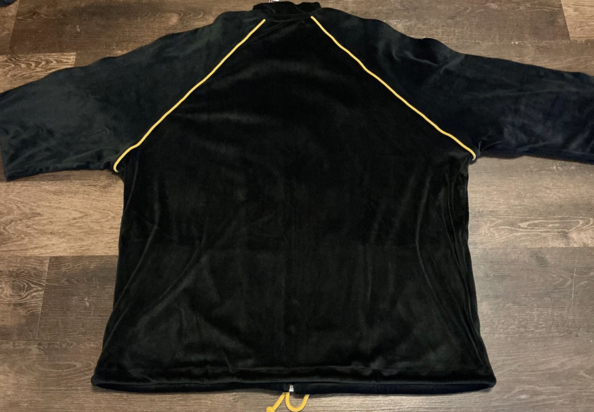 Reigning Fury Black Gold Velour Full-Zip Track Jacket 4