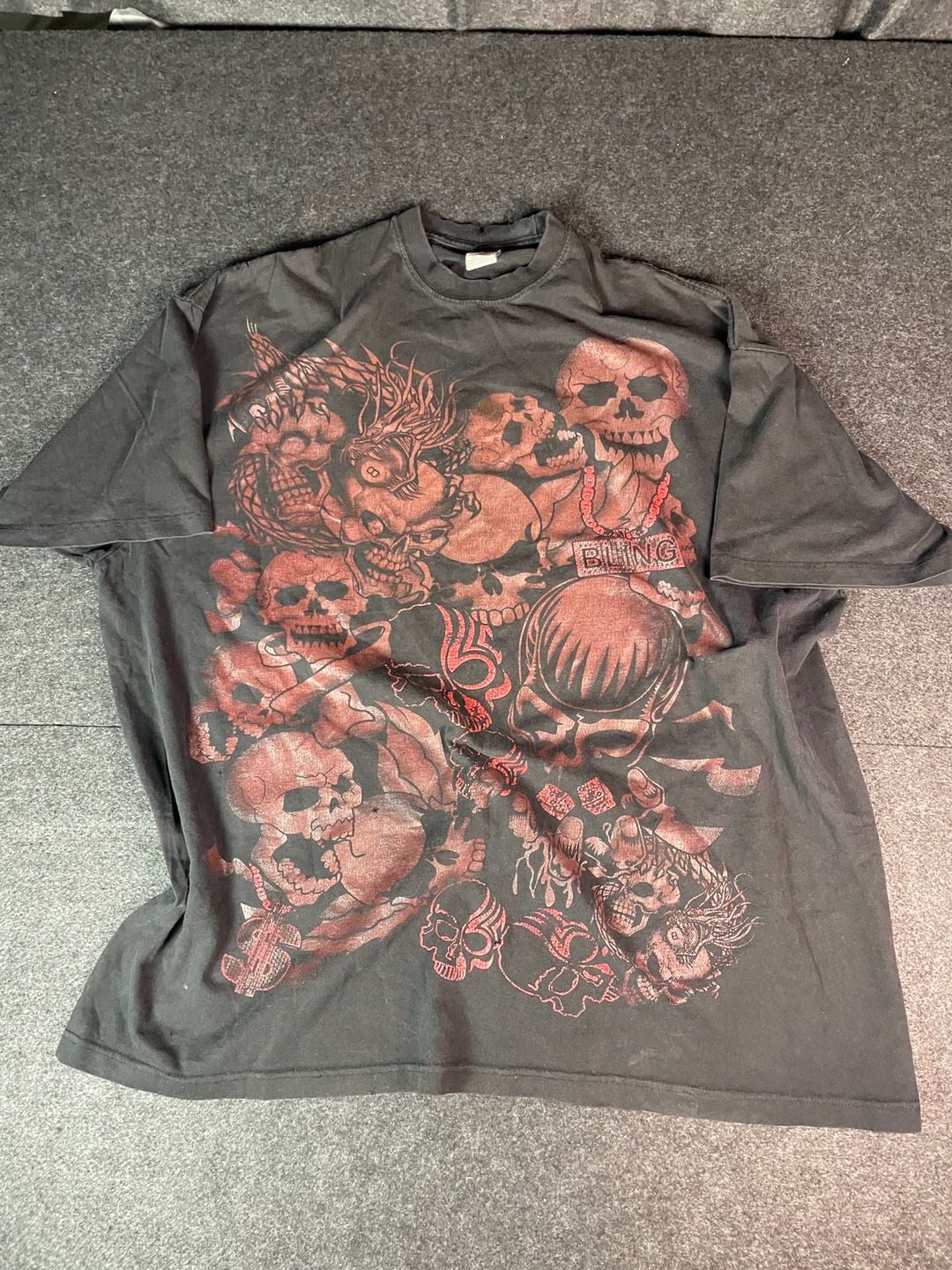 Club 21 Skull Bling Graphic T-Shirt 4XL Tall Black Pre-Shrunk 2