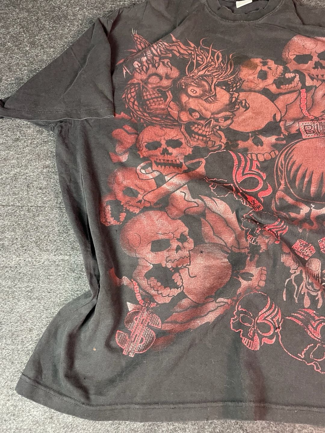Club 21 Skull Bling Graphic T-Shirt 4XL Tall Black Pre-Shrunk 8
